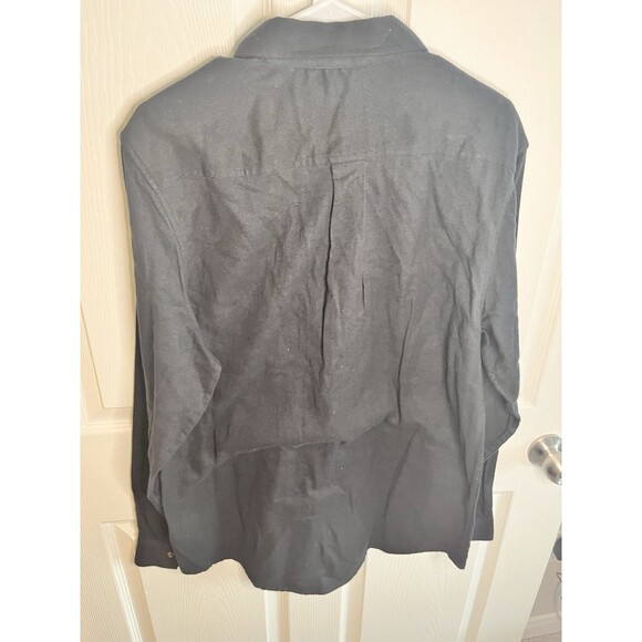 Men's 14TH & UNION NORDSTROM Black Flannel Shirt Large NEW NWT Trim Fit - Picture 8 of 11